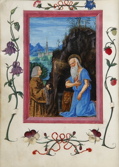 Gian Giacomo Trivulzio con San Girolamo nel libro d